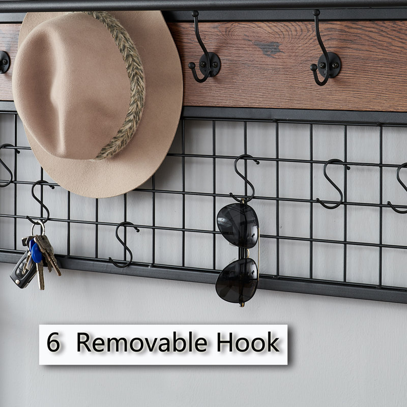 17 Stories Dahlin 37.4'' Wide Hall Tree with Bench and Shoe Storage